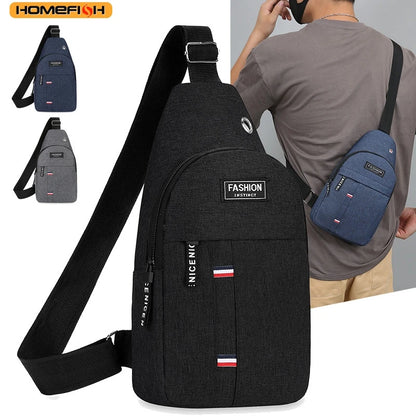 Chest Bag Men'S One Shoulder Crossbody Bag Large Capacity Outdoor Sports and Leisure Fashion Small Shoulder Bag Large